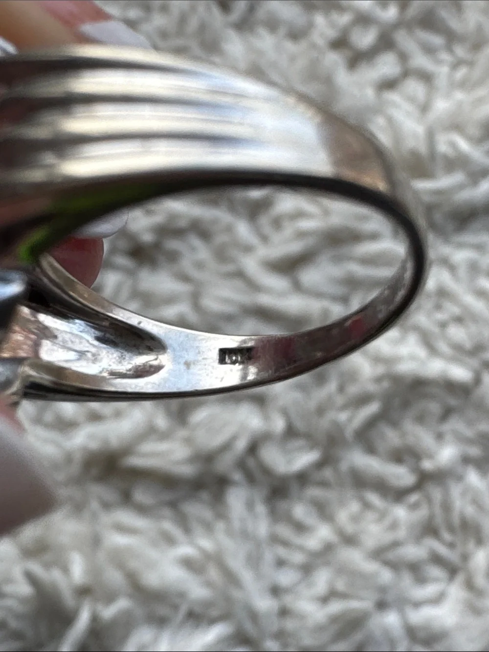 10K Antique Spinel Art Deco Ring
